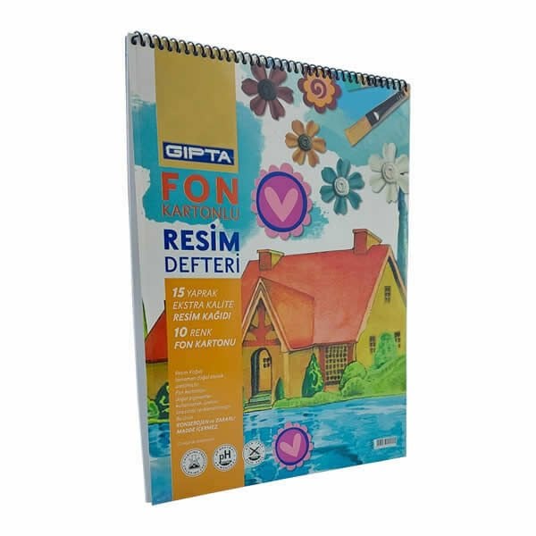 Gıpta Resim 35x50 15 Yaprak & 10 Yaprak Fon Kartonlu Resim Defteri