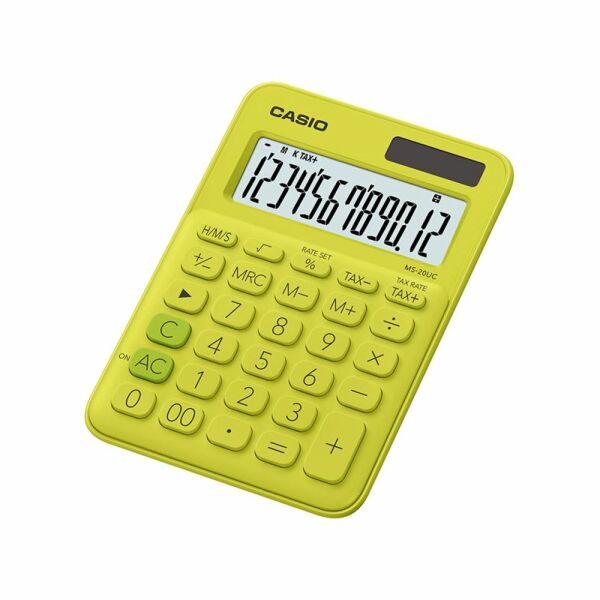 Casio MS-20UC-YG 12 Haneli Sarı Masaüstü Hesap Makinesi