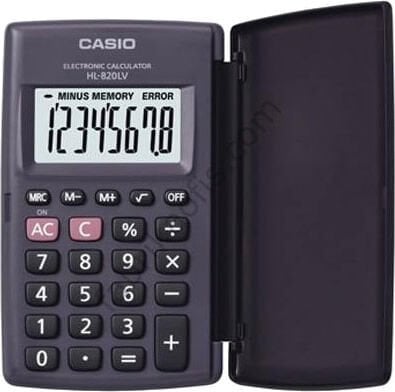 Casio HL-820LV-BK 8 Haneli Siyah Hesap Makinesi