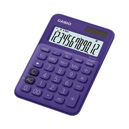 Casio MS-20UC-PL 12 Haneli Mor Masaüstü Hesap Makinesi