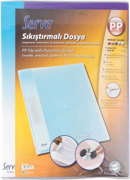 Serve SV6940 Sıkıştırmalı Dosya Pastel Turuncu