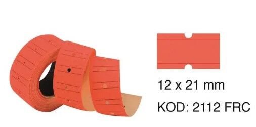 Tanex 12x21 6 lı Motex Flo Kırmızı Çizgili Etiket