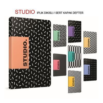 Gıpta Studio 17x24 120 Yaprak Çizgili İplik Dikişli Sert Kapaklı Defter
