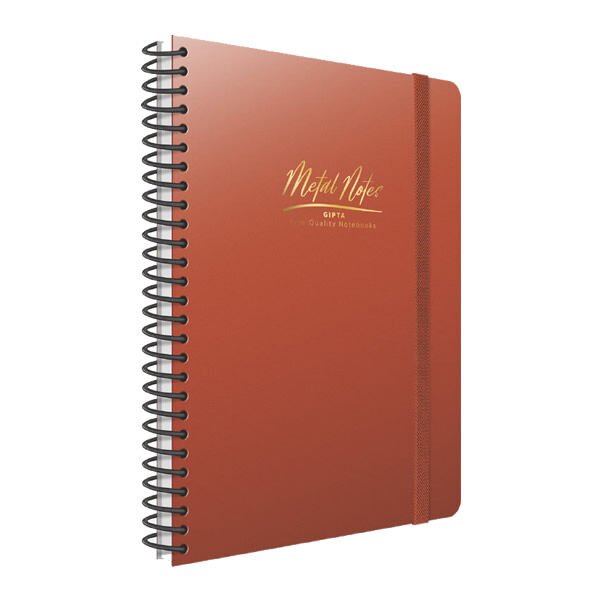 Gıpta Metal Notes A4 80 Yaprak Çizgili Spiralli Plastik Kapaklı Defter