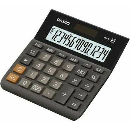 Casio MH-14-BK 14 Haneli Siyah Hesap Makinesi