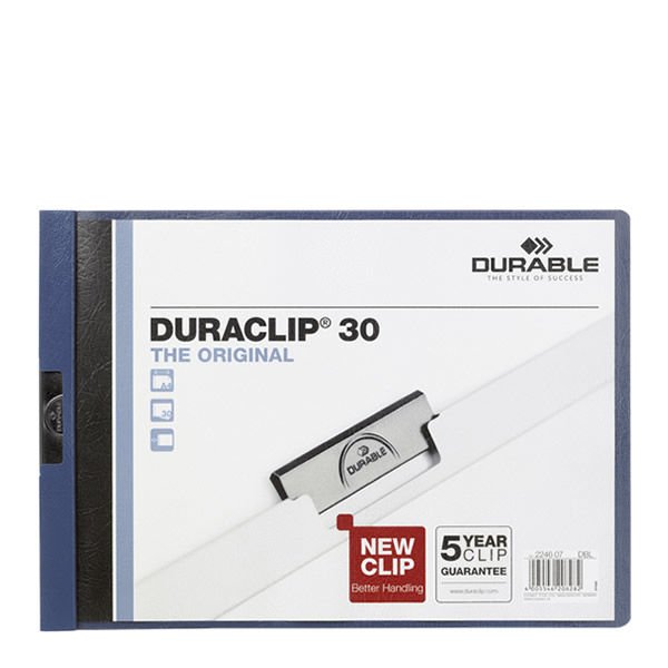 Durable 2246 Duraclıp A4 Yatay 30 Sayfa Lacivert Sunum Dosyası