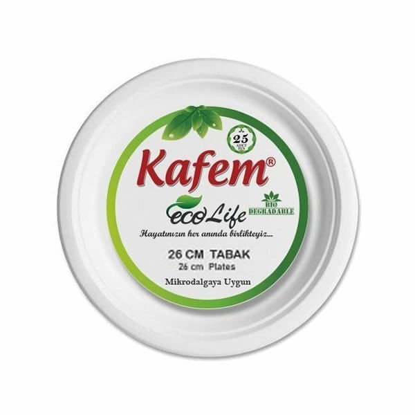 Kafem 0211 26 cm 25 li Mikrodalga Fırına Uygun Karton Tabak