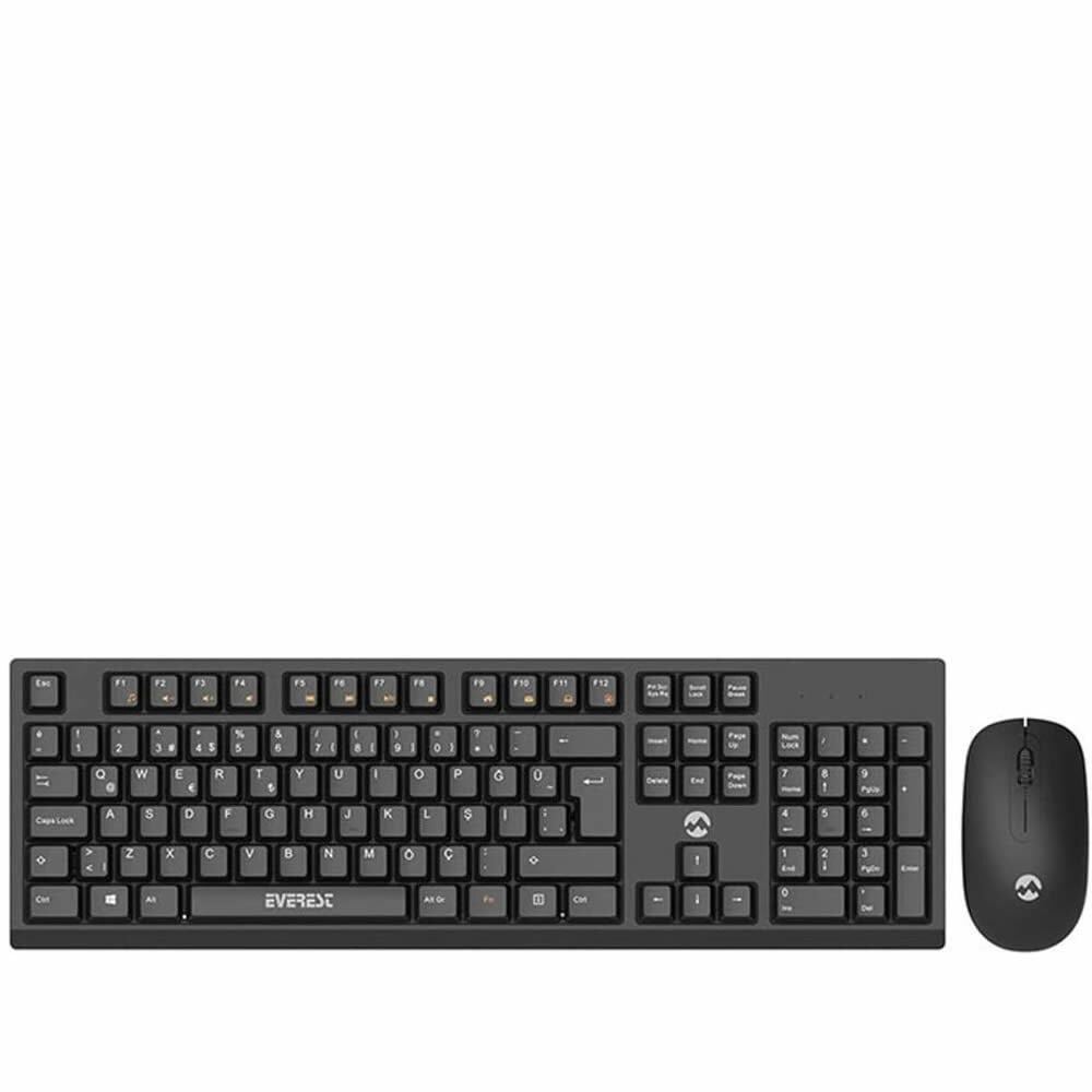 Everest KM-2510 Siyah Kablosuz Q Multimedia Klavye Mouse Set