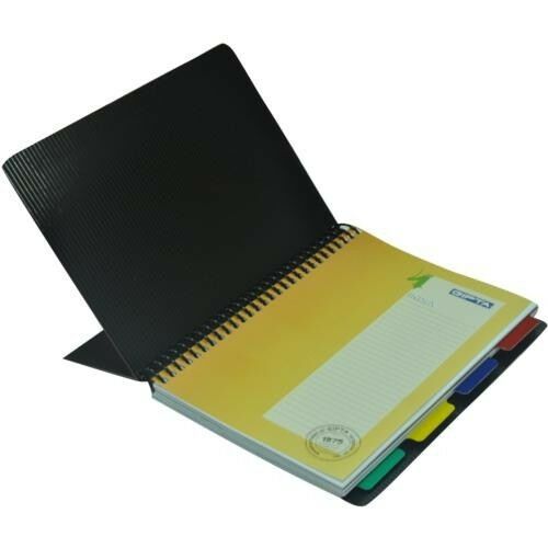 GIPTA QUADRO 17X24 150 YAPRAK KARELİ 4 SEPERATÖRLÜ SPİRALLİ PLASTİK KAPAKLI DEFTER