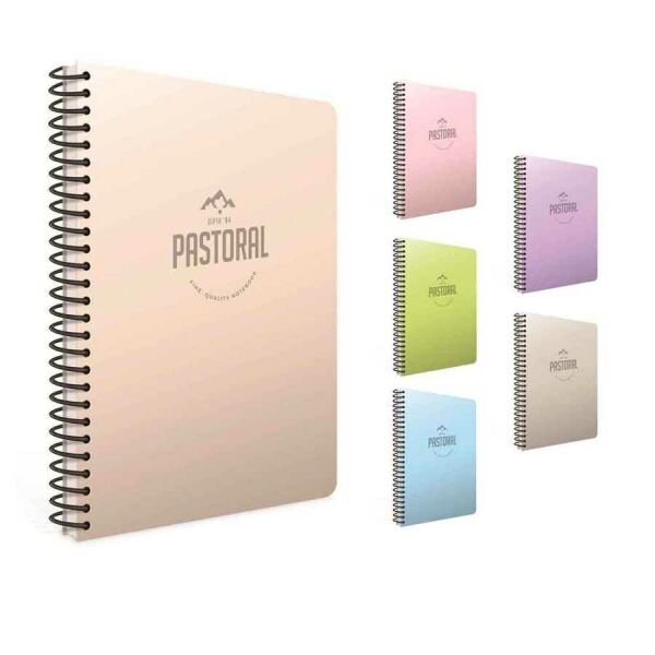 Gıpta Pastoral A4 72 Yaprak Çizgisiz Spiralli Plastik Kapaklı Defter