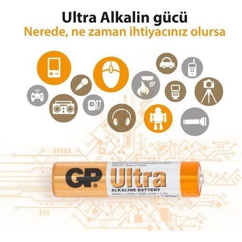 Gp 24AU-2U2 2 li Ultra  Alkalin İnce Kalem Pil