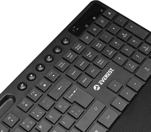 Everest KM-9676 Siyah Kablosuz 800/1200/1600 dpi Q Standart Klavye Mouse Set