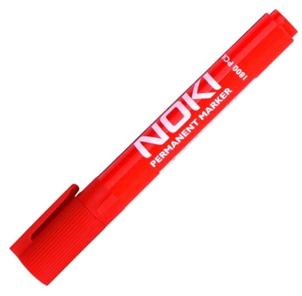 Noki 1800PCK Kırmızı Kesik Uç Markör Kalem