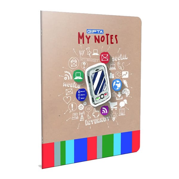 Gıpta X Notes A5 60 Yaprak Çizgili Tel Dikişli Plastik Kapaklı Defter