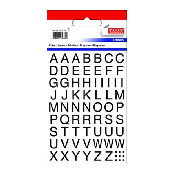 TANEX STC-407 2 Lİ ŞEFFAF HARF ETİKETİ