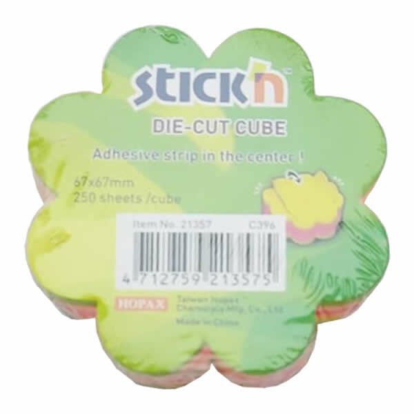 Gıpta Stickn 67x67 250 Yaprak Neon Renk Çiçek Şekilli Not Kağıdı