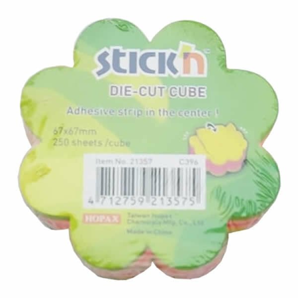 Gıpta Stickn 67x67 250 Yaprak Neon Renk Çiçek Şekilli Not Kağıdı