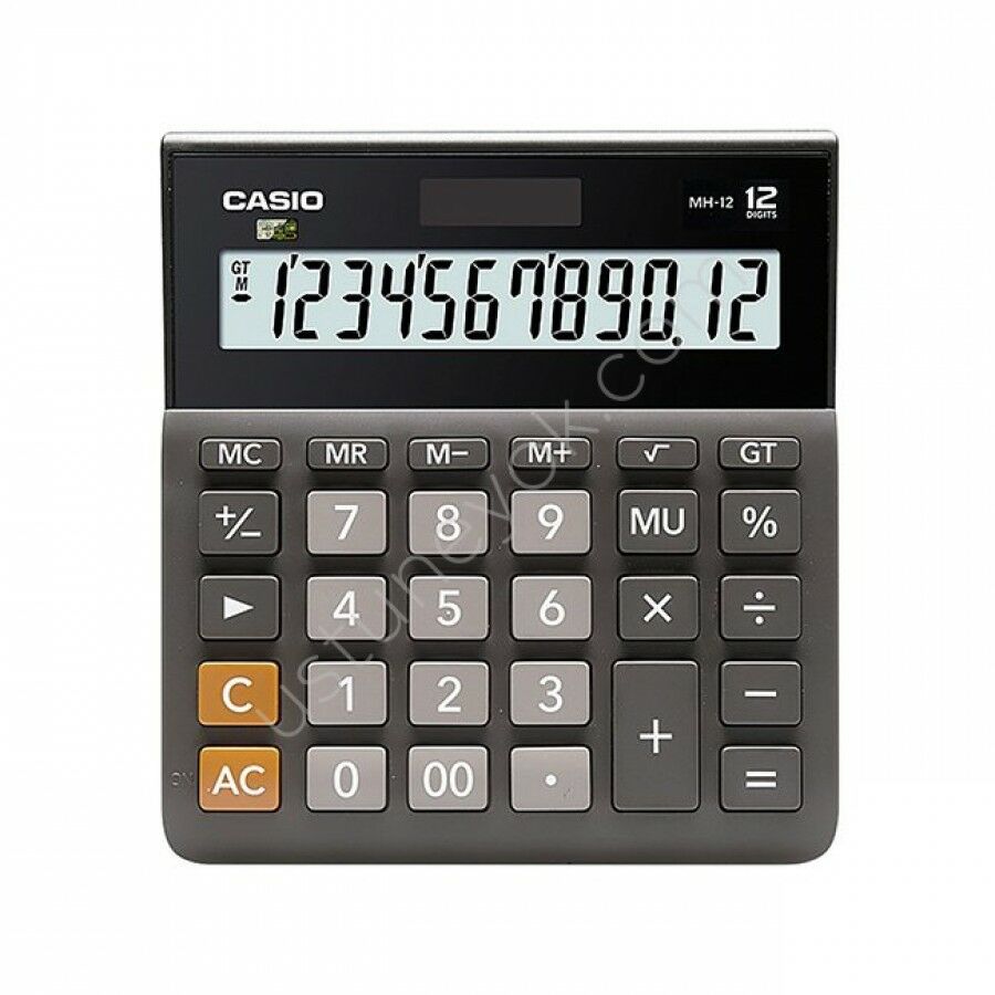 Casio MH-12-BK 12 Haneli Siyah Hesap Makinesi