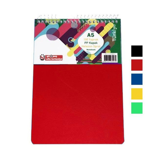 GÜRPAŞ 428 A5 100 YAPRAK ÇİZGİLİ SPİRALLİ PP KAPAK BLOKNOT