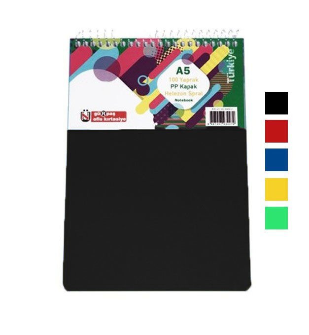 GÜRPAŞ 428 A5 100 YAPRAK ÇİZGİLİ SPİRALLİ PP KAPAK BLOKNOT