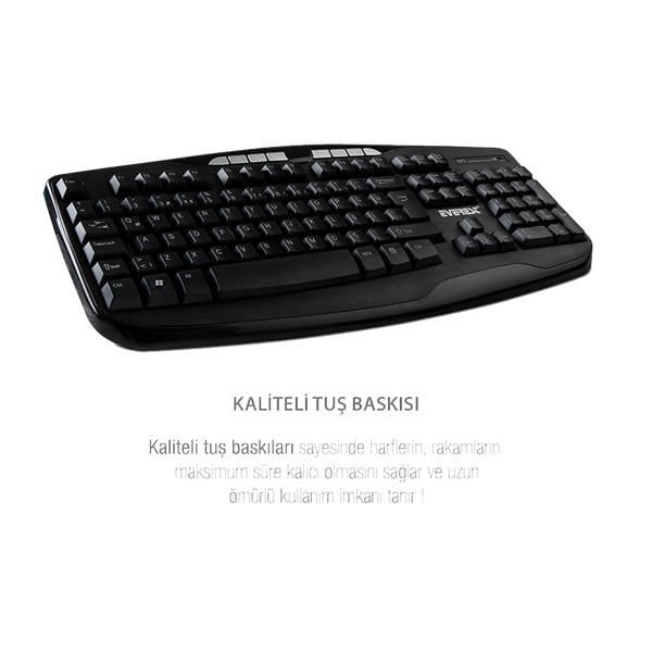 Everest kb-819w 2.4 ghz kablosuz klavye