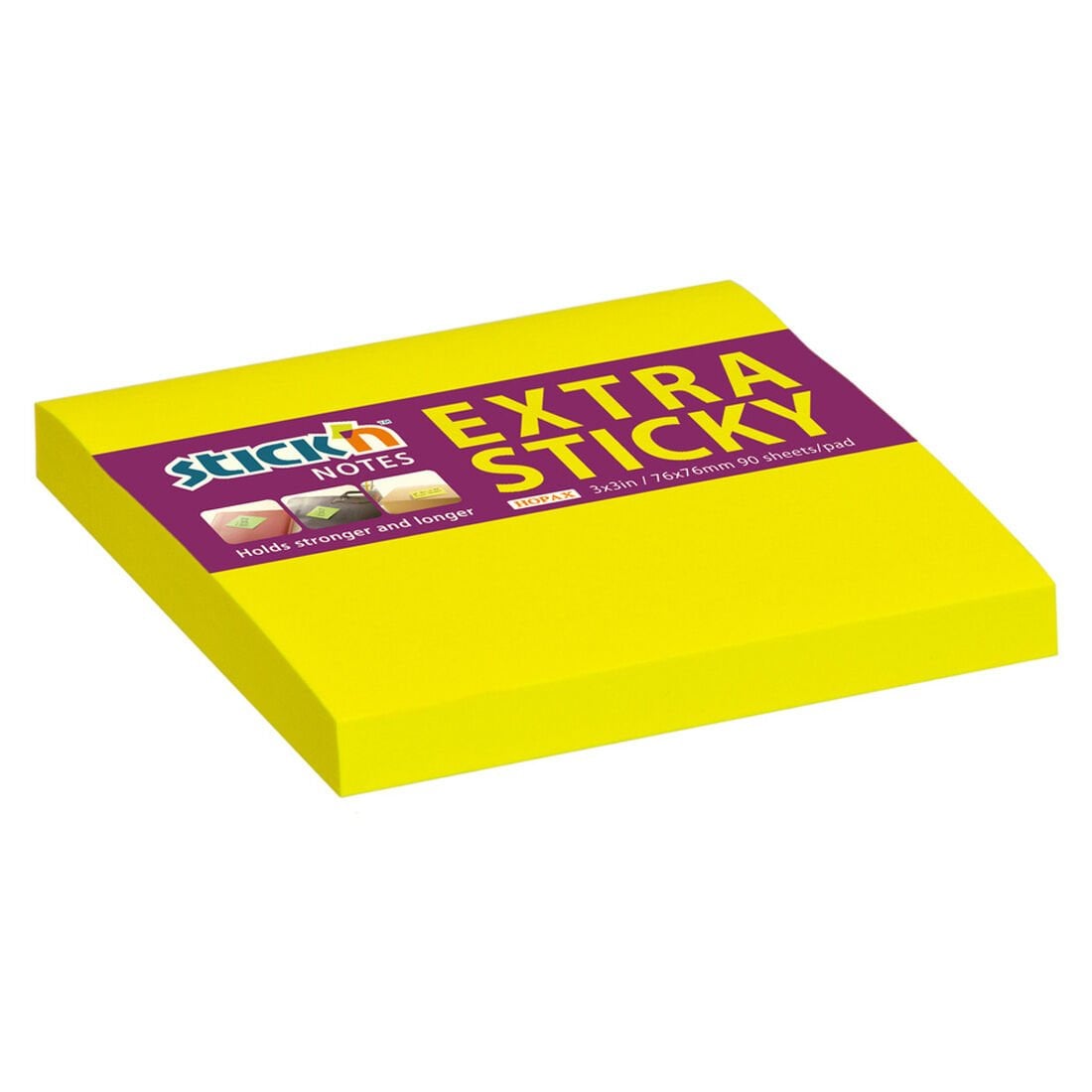 GIPTA STİCKN 76X76 90 YAPRAK EXTRA YAPIŞKANLI NEON SARI NOT KAĞIDI