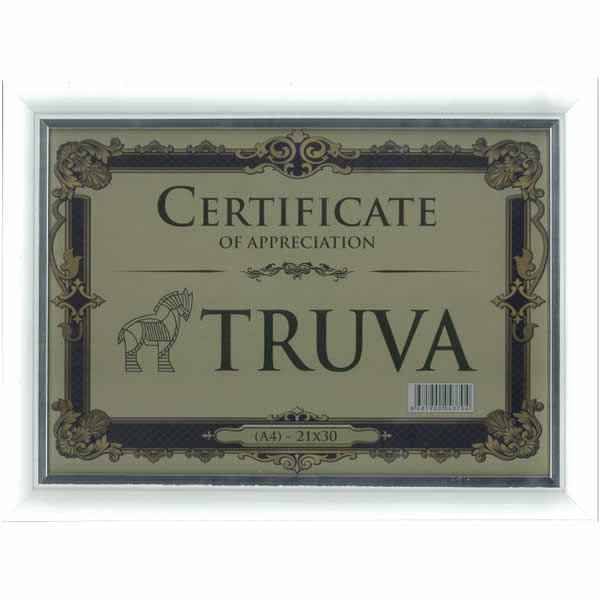 TRUVA TRV169BE 21X29,7 2,7 CM A4 YALDIZLI BEYAZ ÇERÇEVE