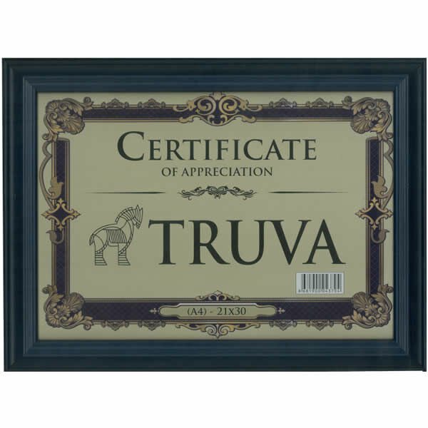 TRUVA TRV169SI 21X29,7 2,7 CM A4 YALDIZLI SİYAH ÇERÇEVE