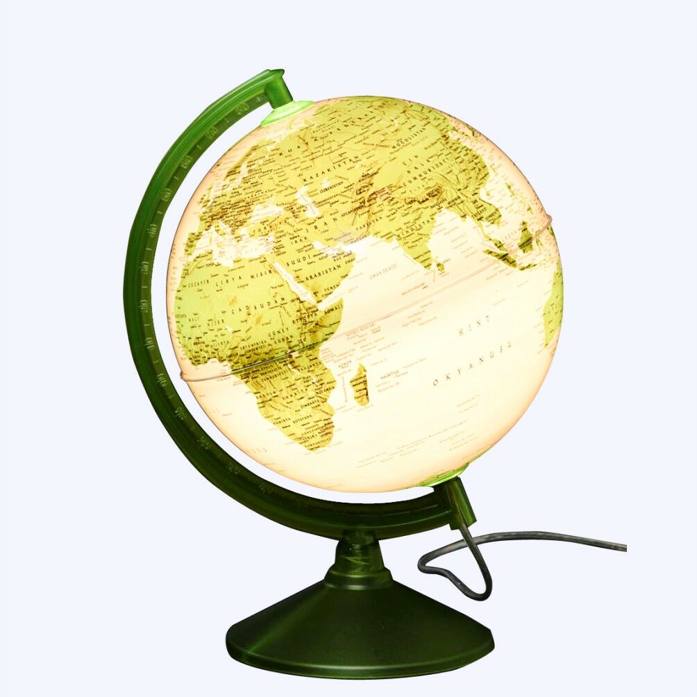 GÜRBÜZ 46253 GLOBE GREEN IŞIKLI 26 CM KÜRE