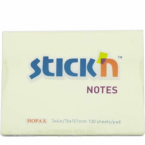 Gıpta Stickn 76x101 100 Yaprak Pastel Sarı Yapışkanlı Not Kağıdı