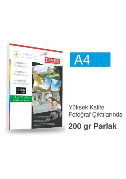 Tanex A4 200 gr 25 li Fotoğraf Kağıdı